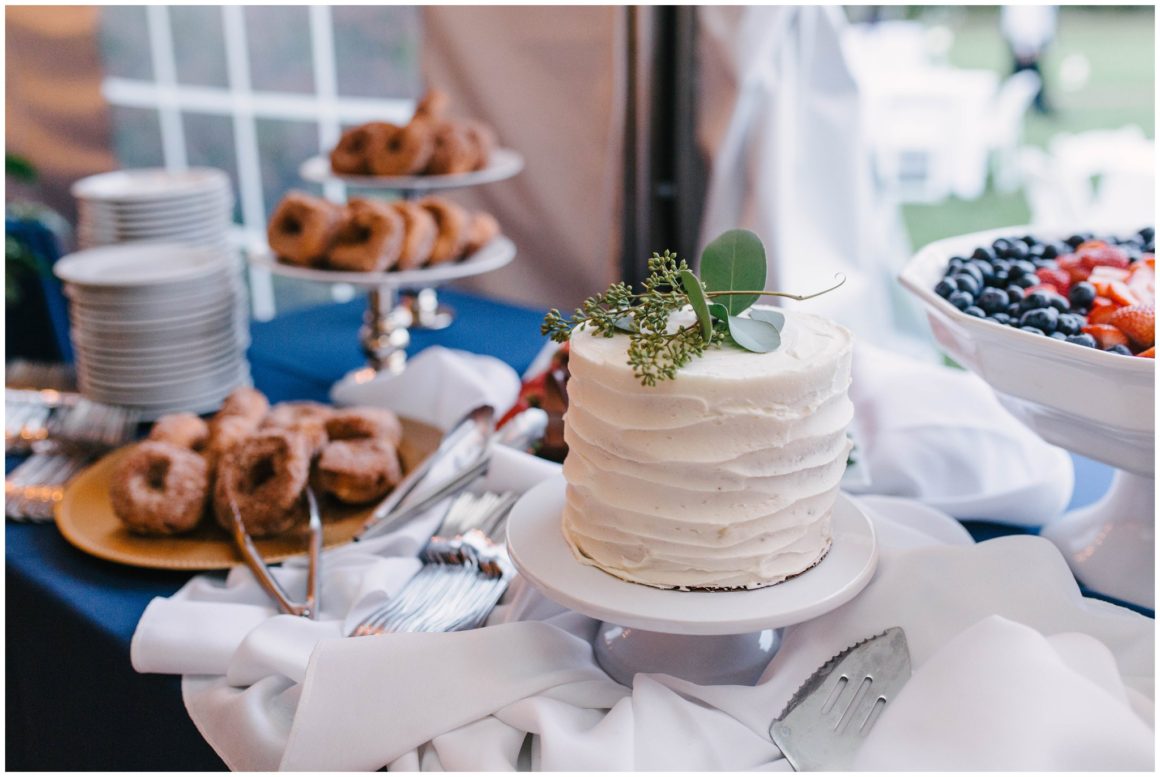 wedding cake at graeme park wedding reception