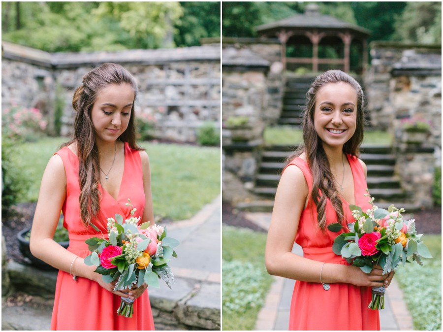 bride's daughter up close at ridley creek state park