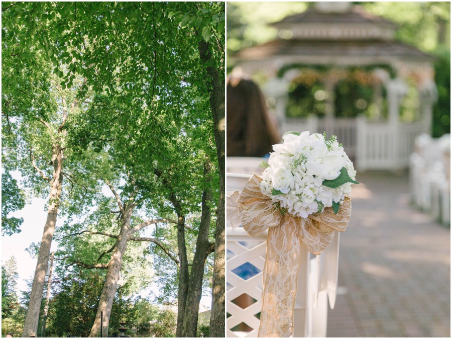 ceremony aisle at meredith manor