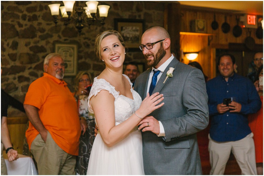 bride and groom's first dance at meredith manor