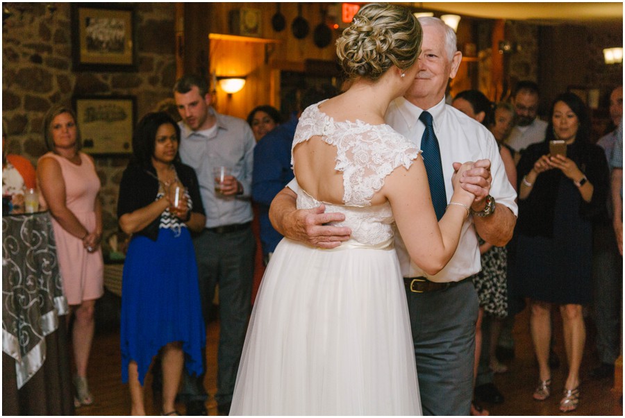 bride dancing with father at meredith manor