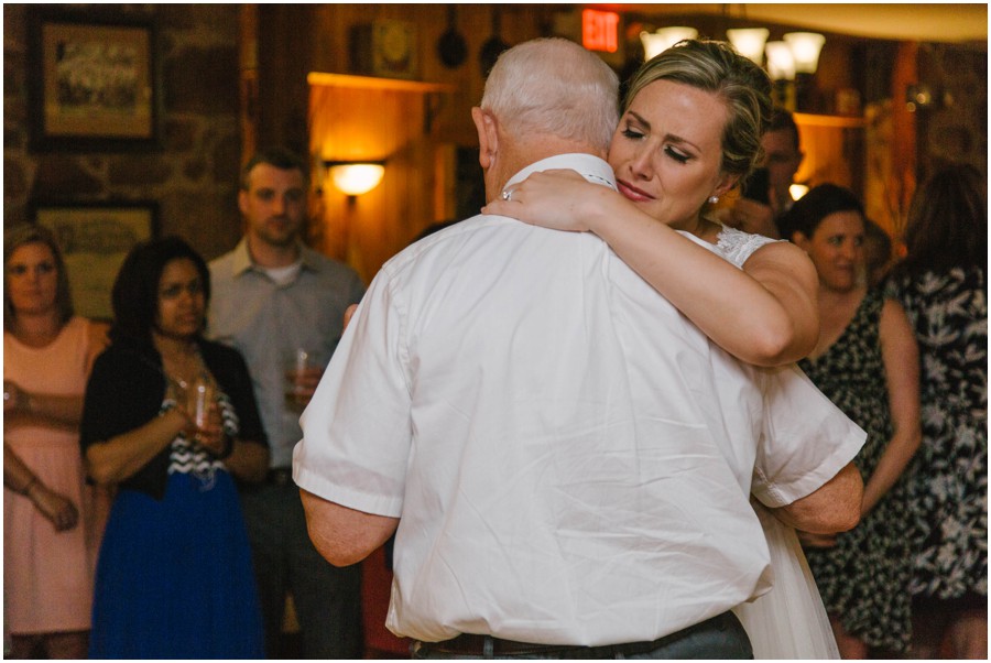 bride crying during dance with father at meredith manor
