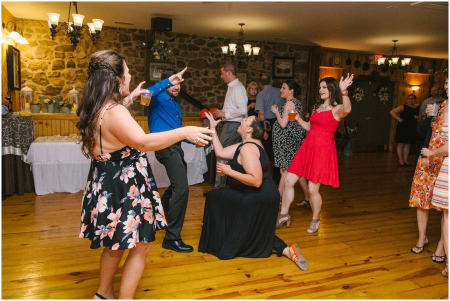 guests dancing at reception at meredith manor