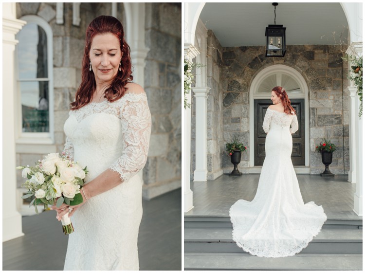 bride at loch aerie mansion wedding frazer pa